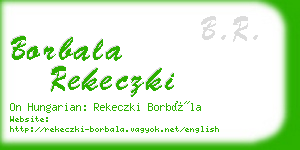 borbala rekeczki business card